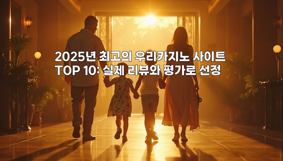 2025년 최고의 우리카지노 사이트 TOP 10: 실제 리뷰와 평가로 선정