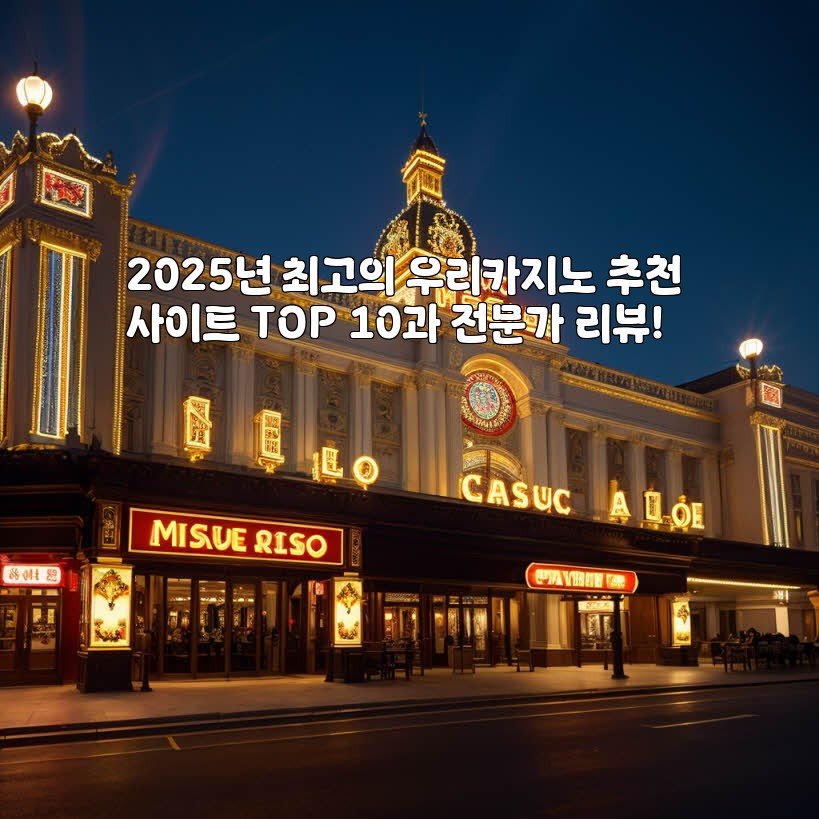 2025년 최고의 우리카지노 추천 사이트 TOP 10과 전문가 리뷰!