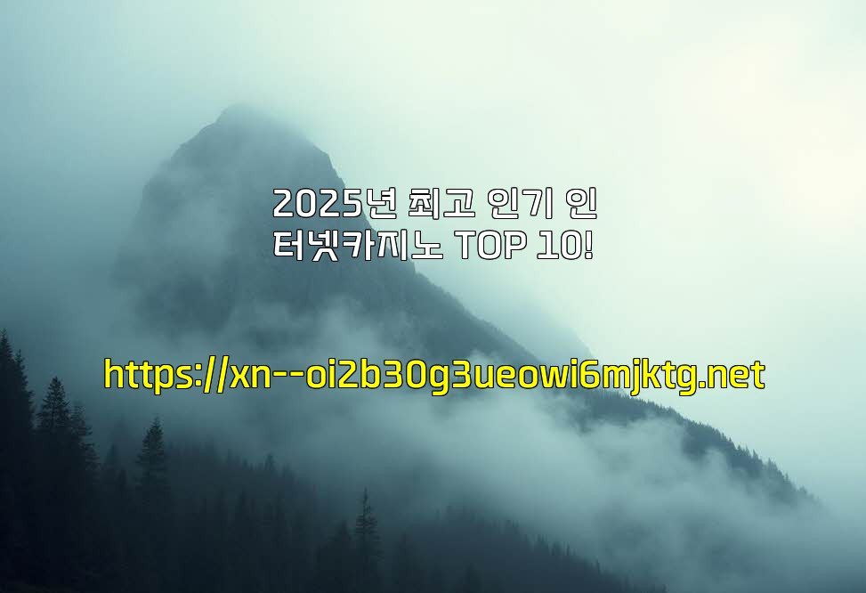 2025년 최고 인기 인터넷카지노 TOP 10!